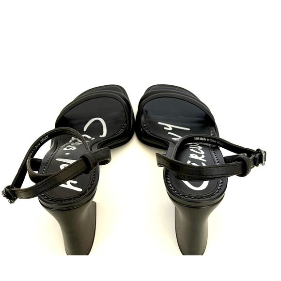 Circus Ny by Sam Edelman Holly Block Heel Sandals Size 10M Black NWT and Box - Picture 7 of 8